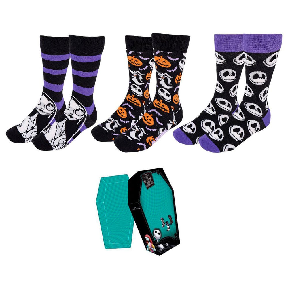 Set 3 calcetines Pesadilla Antes de Navidad Disney