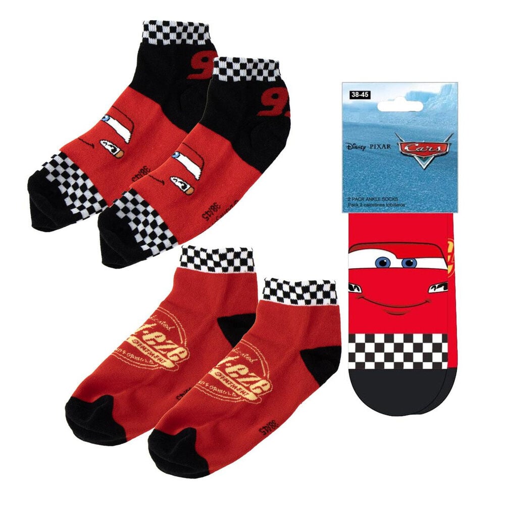 Set 2 pares calcetines Cars Disney Pixar adulto