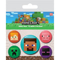 Set 5 chapas Minecraft