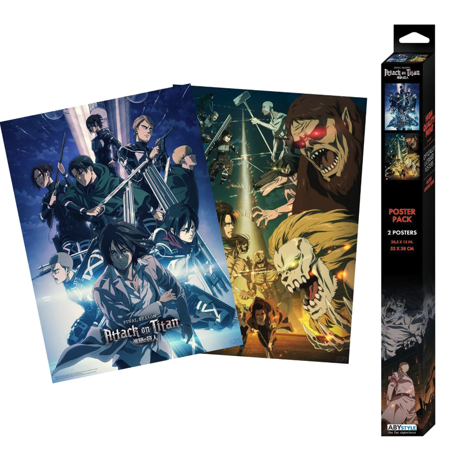 Set 2 posters Attack On Titan